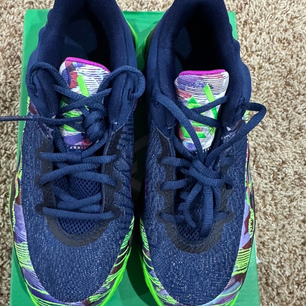 Giannis Nike Kids Sneakers - Navy and Neon Mix